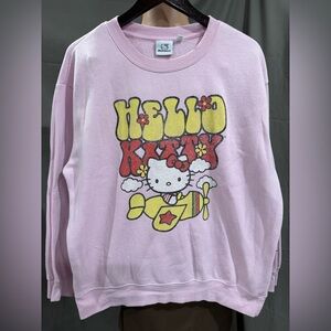 Hello Kitty Pink Crew Neck Sweater Size XL